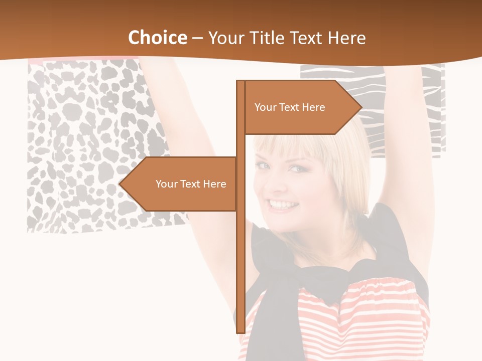 Female Joyful Blond PowerPoint Template