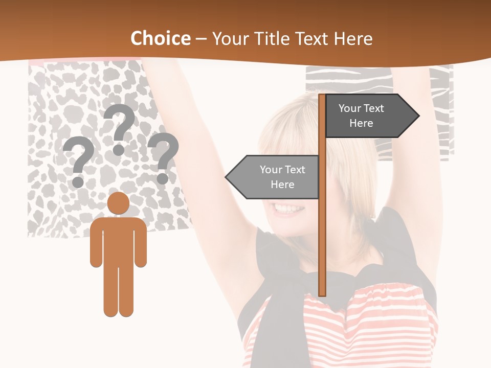 Female Joyful Blond PowerPoint Template