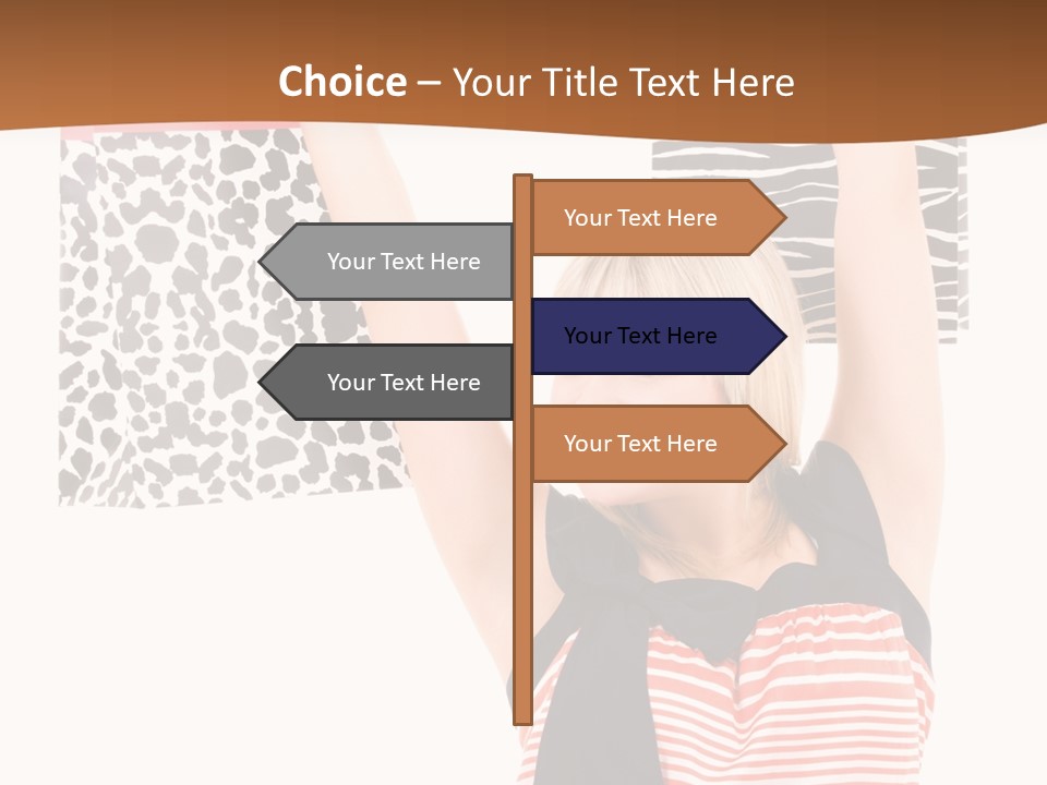 Female Joyful Blond PowerPoint Template