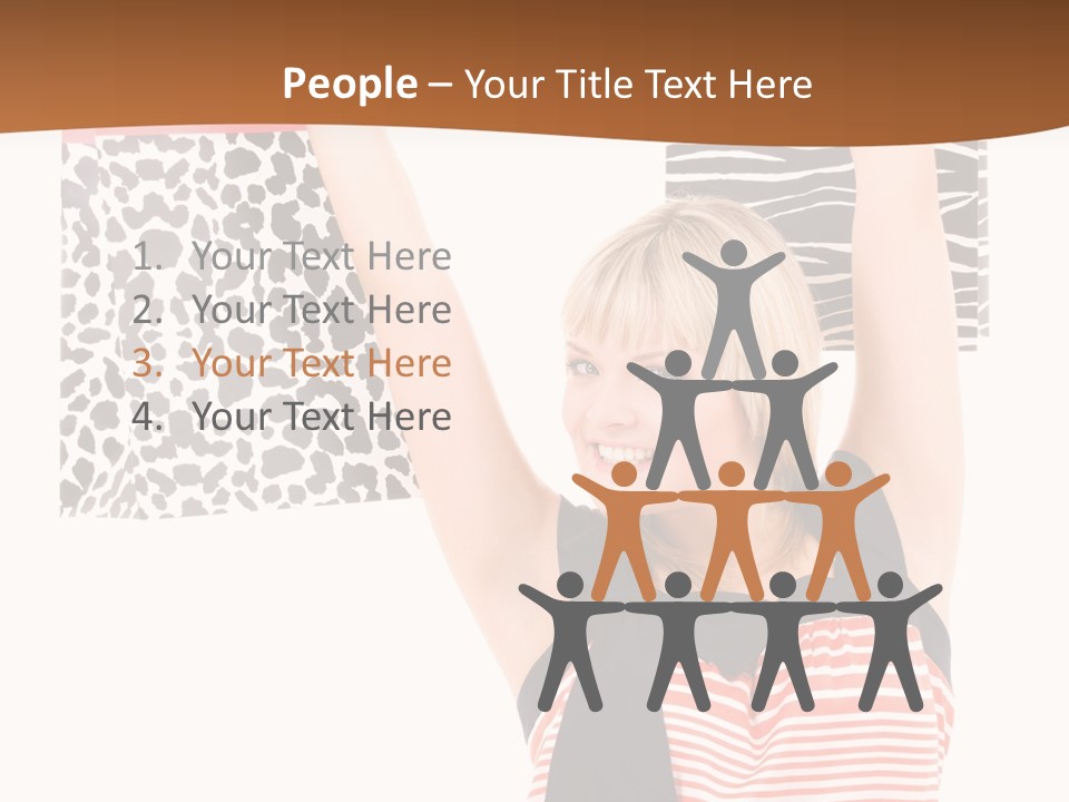 Female Joyful Blond PowerPoint Template