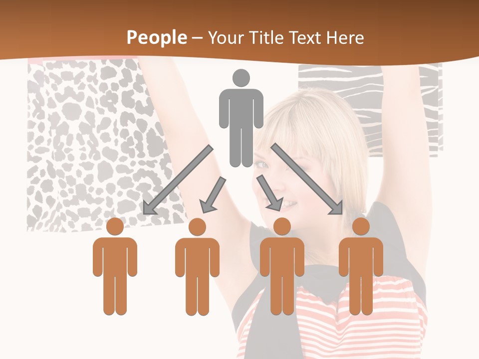Female Joyful Blond PowerPoint Template