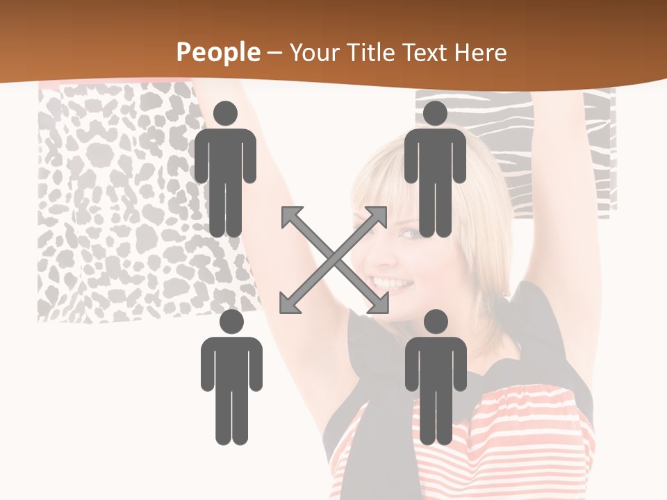 Female Joyful Blond PowerPoint Template