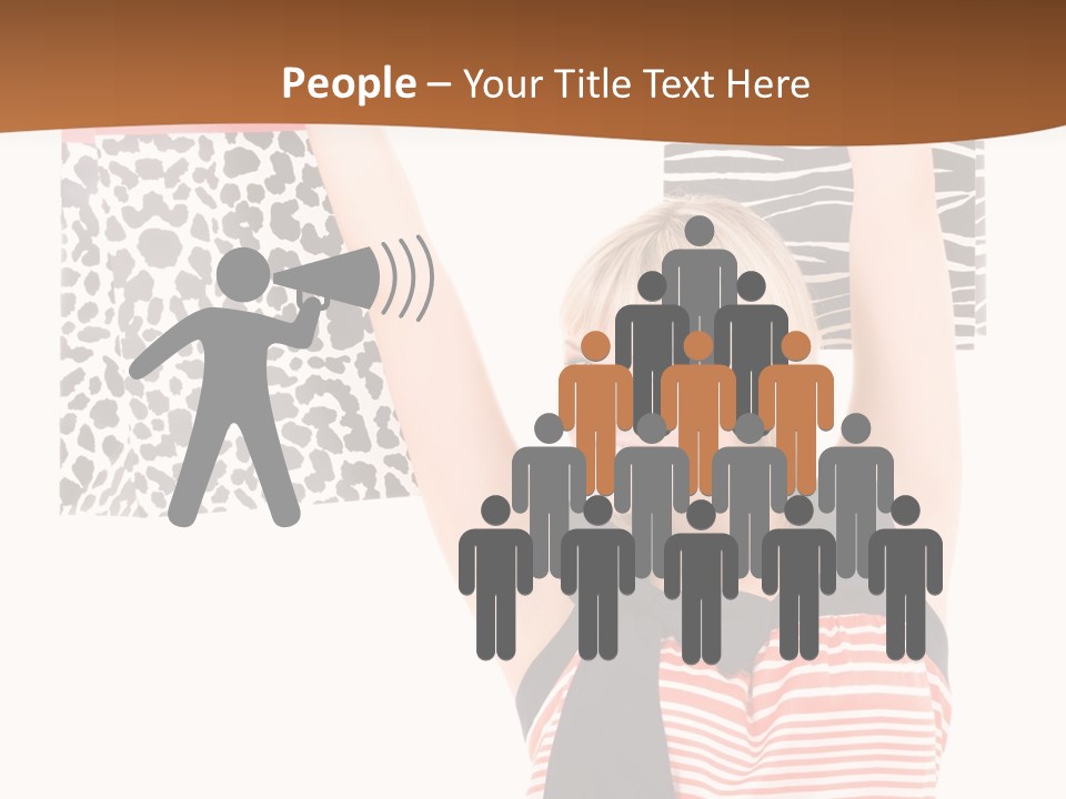 Female Joyful Blond PowerPoint Template