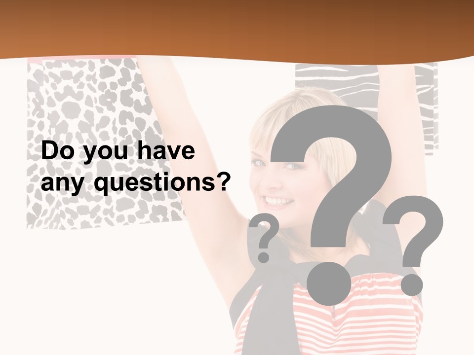 Female Joyful Blond PowerPoint Template