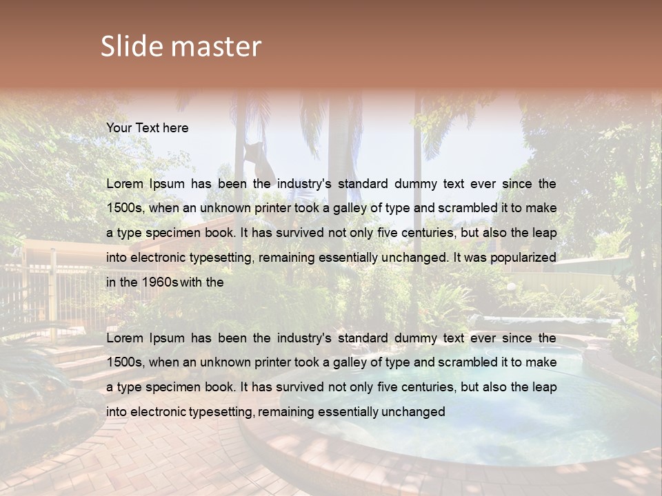 Blue Back Tropical PowerPoint Template