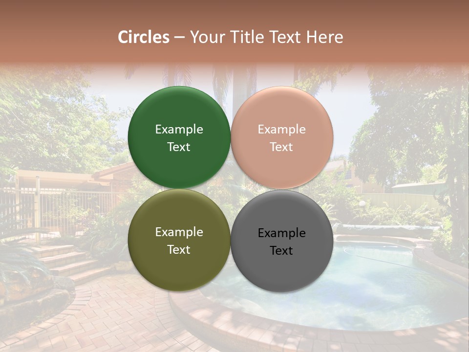 Blue Back Tropical PowerPoint Template