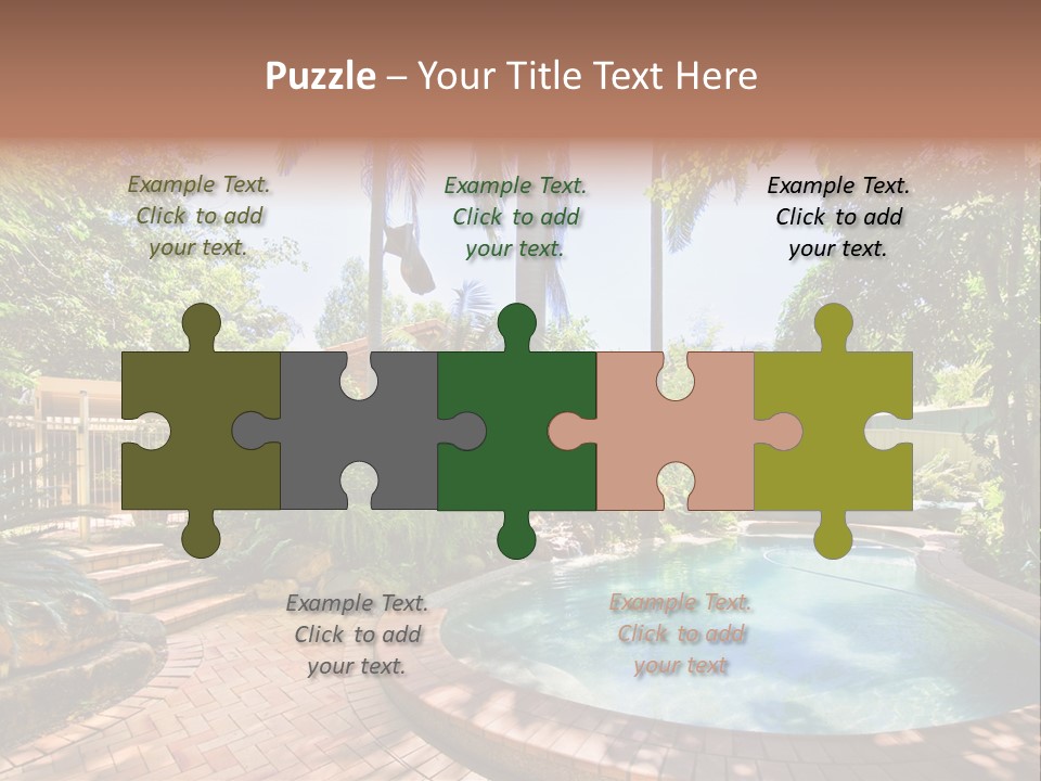 Blue Back Tropical PowerPoint Template