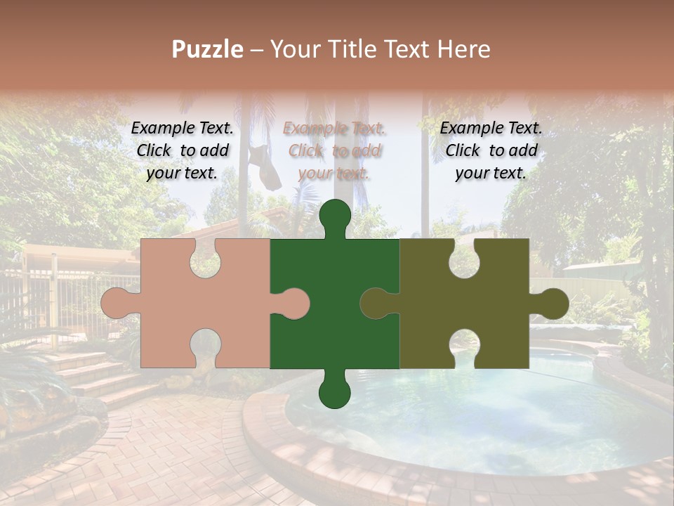 Blue Back Tropical PowerPoint Template