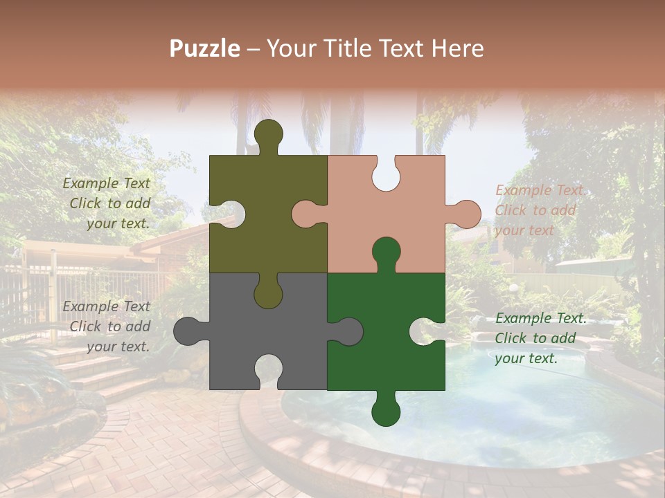 Blue Back Tropical PowerPoint Template