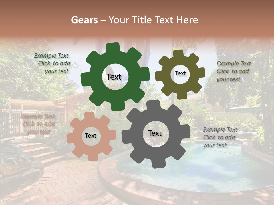 Blue Back Tropical PowerPoint Template