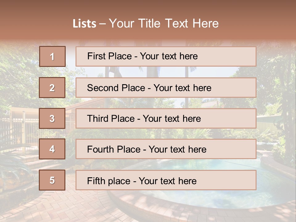 Blue Back Tropical PowerPoint Template