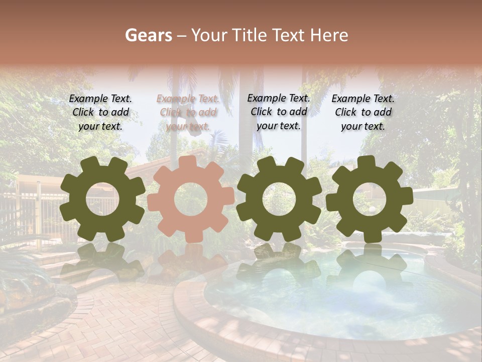 Blue Back Tropical PowerPoint Template