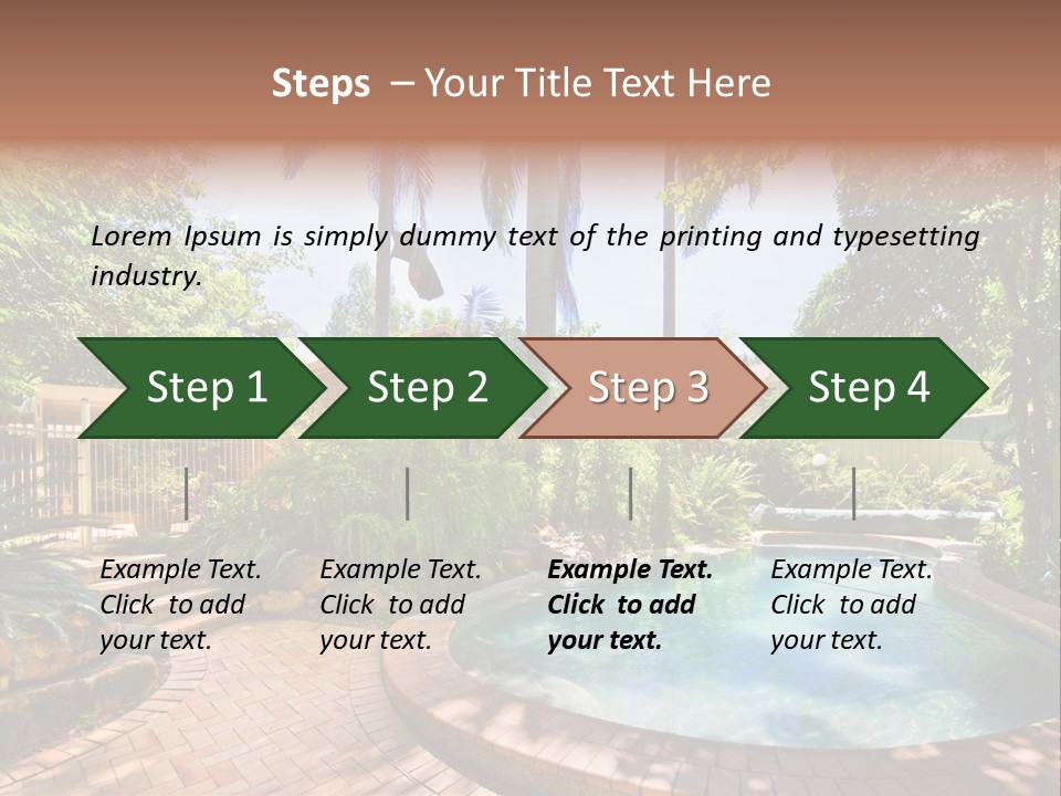 Blue Back Tropical PowerPoint Template