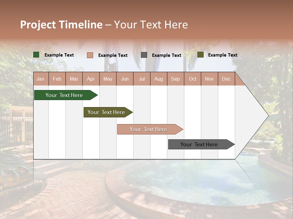 Blue Back Tropical PowerPoint Template