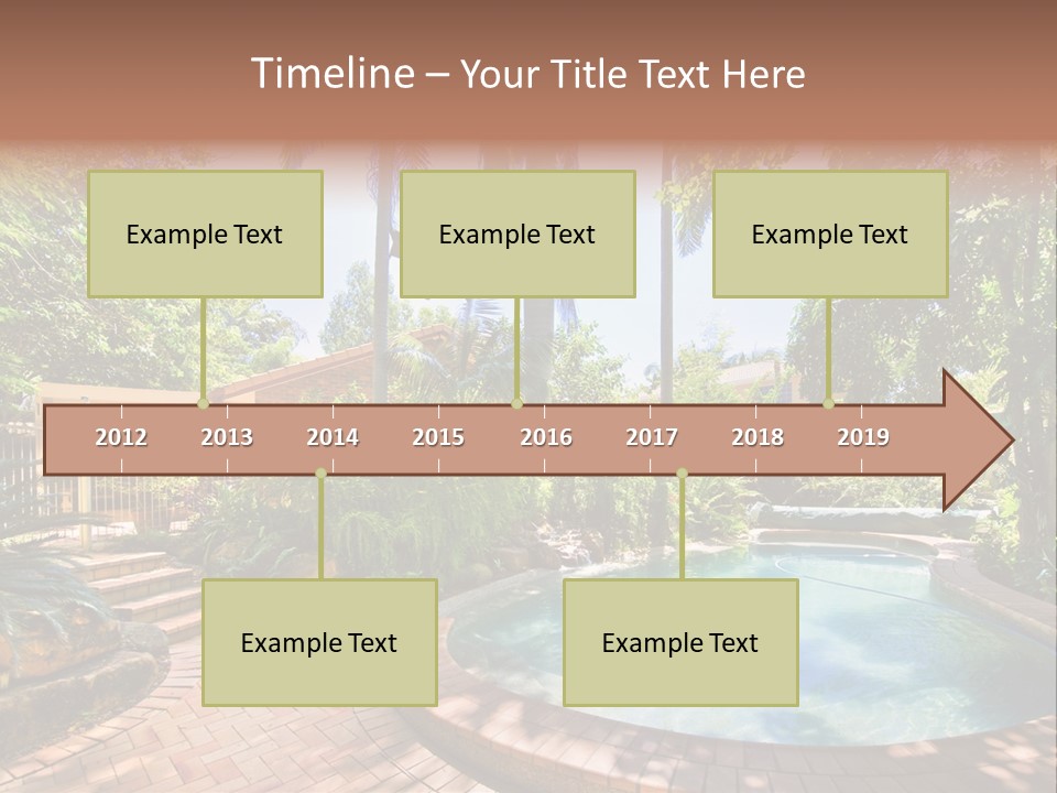 Blue Back Tropical PowerPoint Template