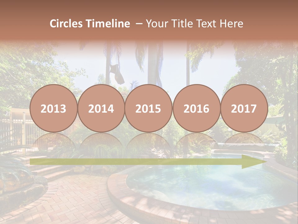 Blue Back Tropical PowerPoint Template