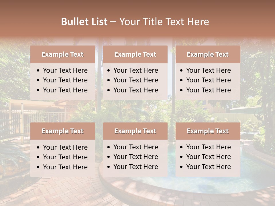 Blue Back Tropical PowerPoint Template