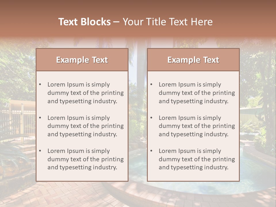 Blue Back Tropical PowerPoint Template