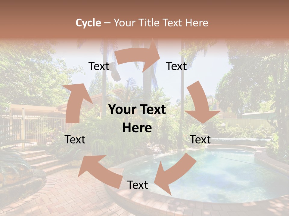 Blue Back Tropical PowerPoint Template