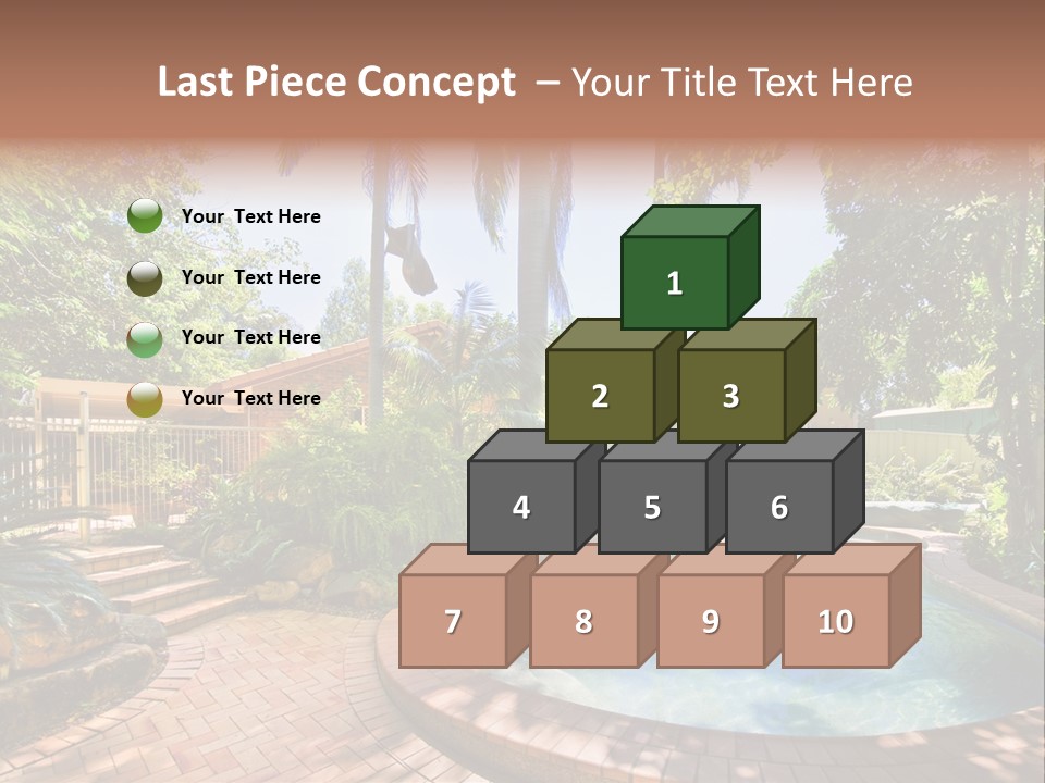 Blue Back Tropical PowerPoint Template