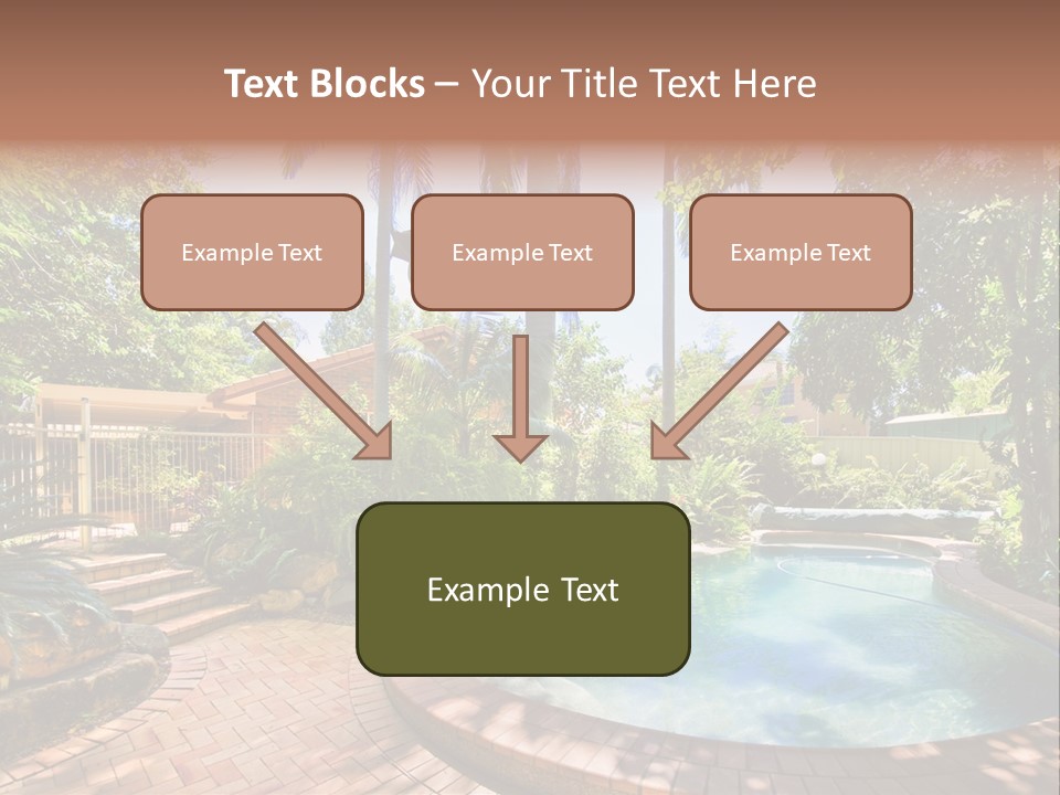 Blue Back Tropical PowerPoint Template