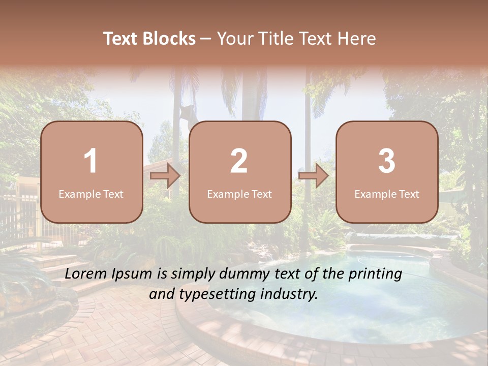 Blue Back Tropical PowerPoint Template