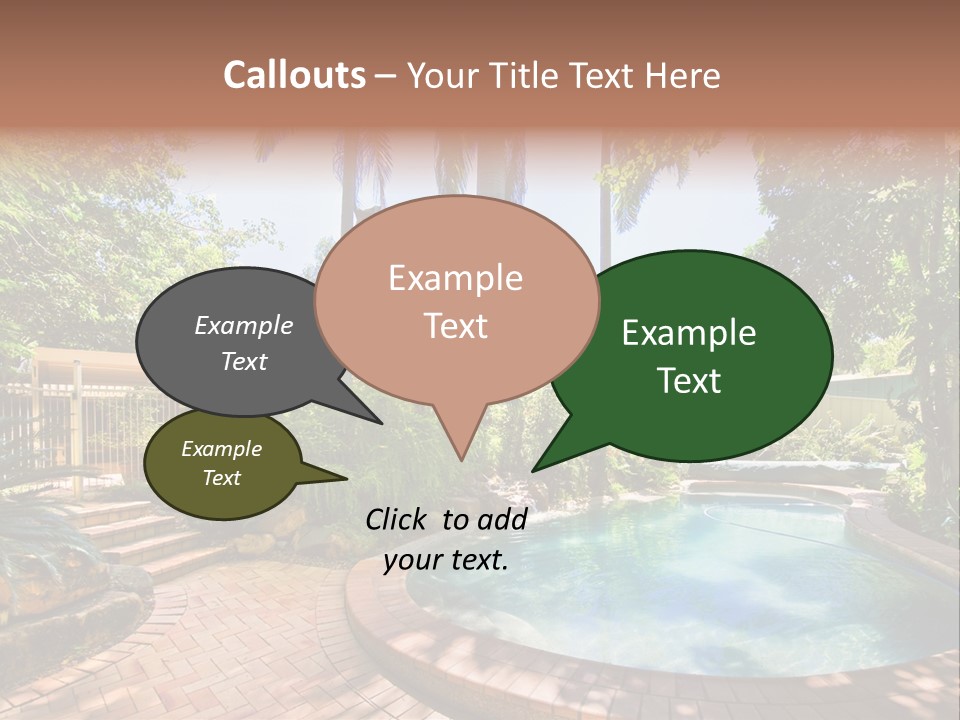 Blue Back Tropical PowerPoint Template