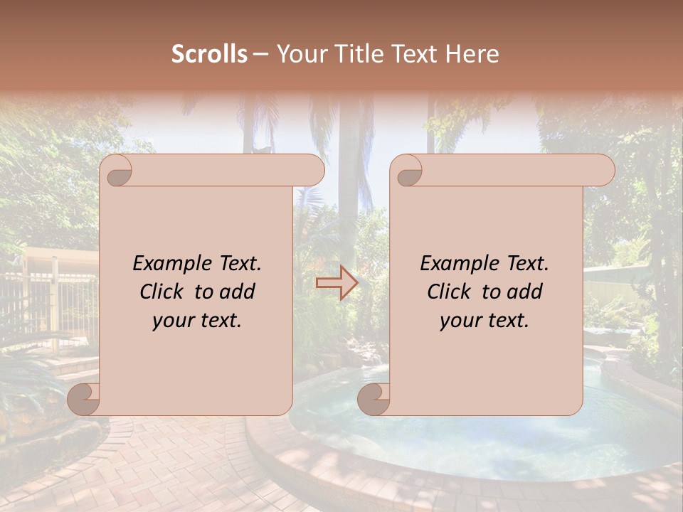 Blue Back Tropical PowerPoint Template