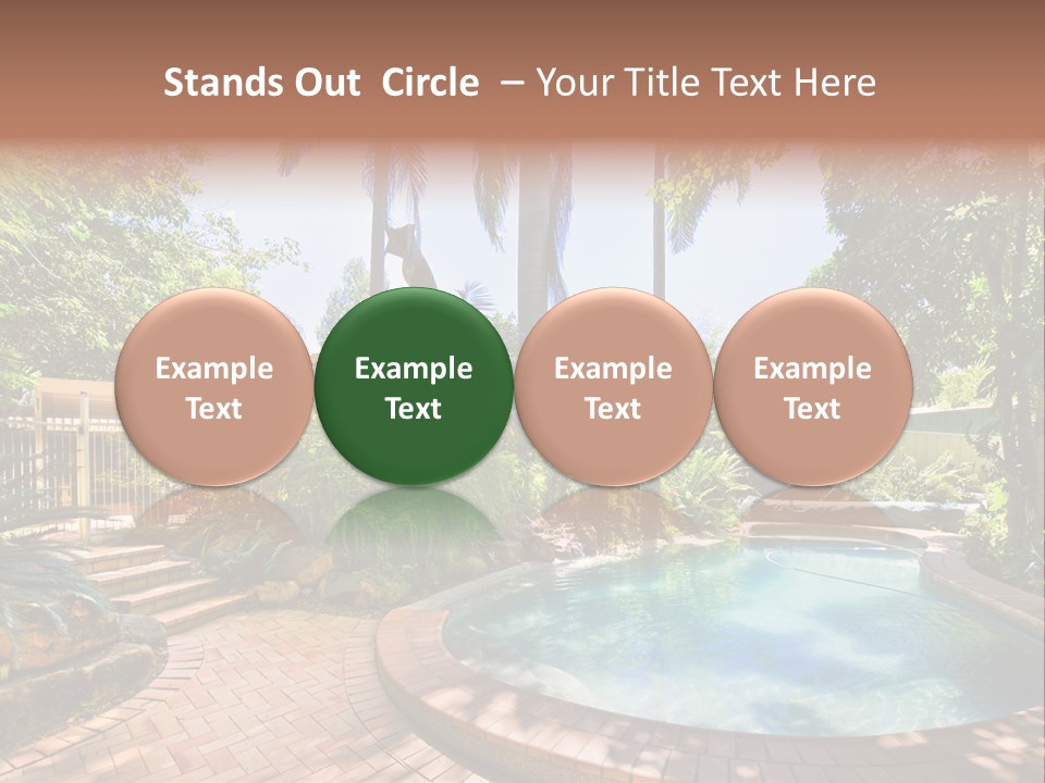 Blue Back Tropical PowerPoint Template