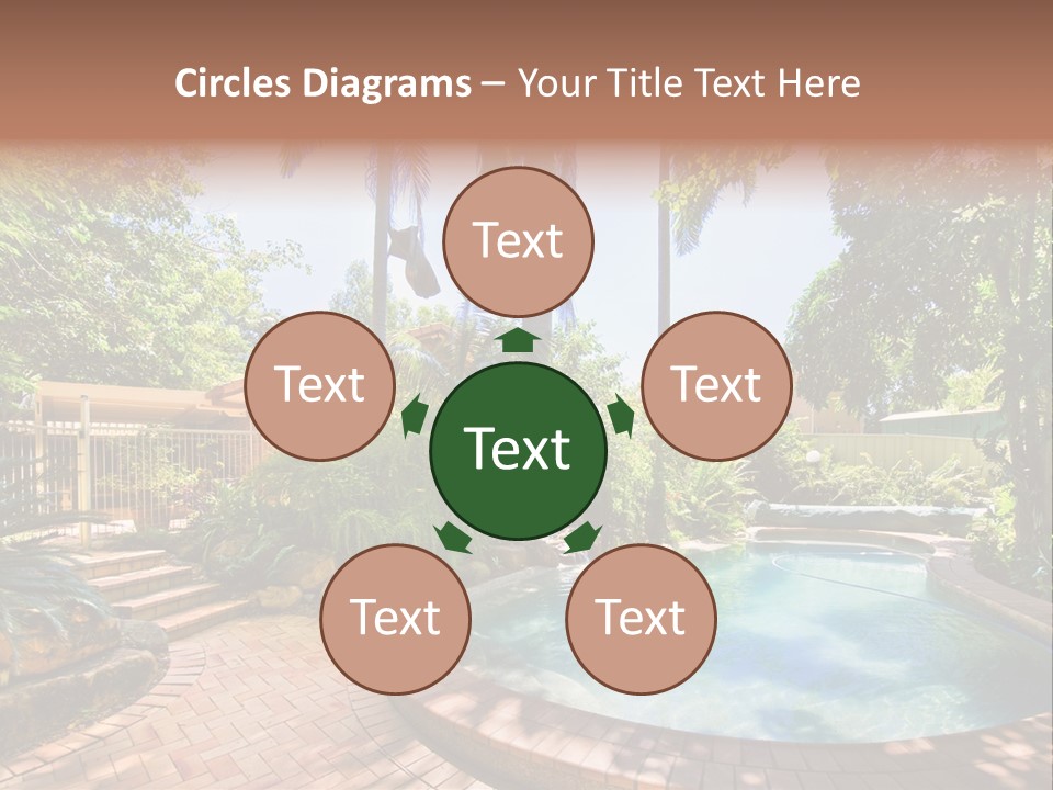 Blue Back Tropical PowerPoint Template