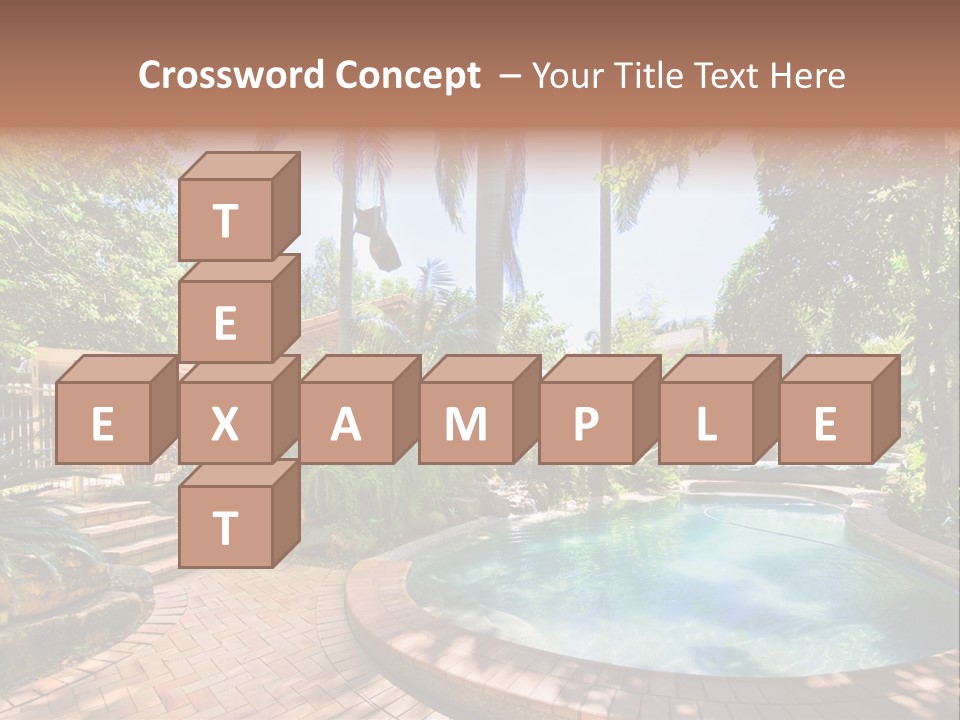 Blue Back Tropical PowerPoint Template