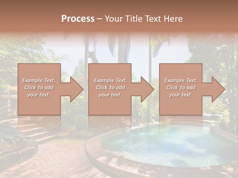 Blue Back Tropical PowerPoint Template