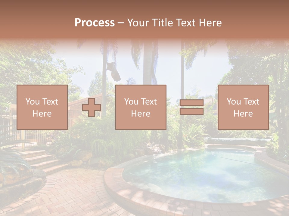 Blue Back Tropical PowerPoint Template