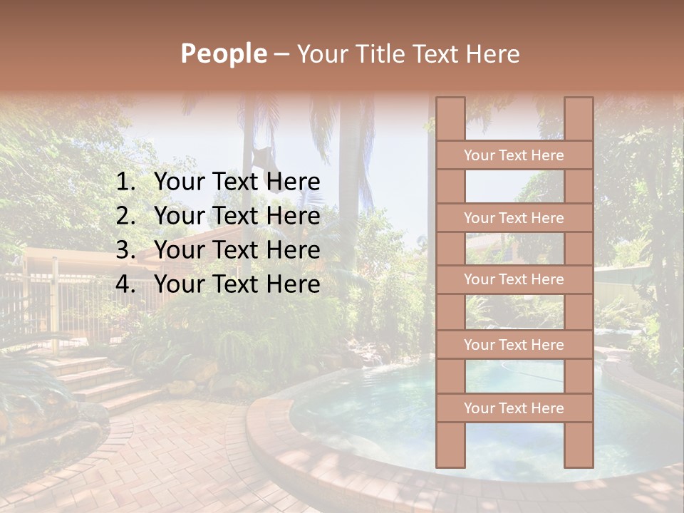 Blue Back Tropical PowerPoint Template