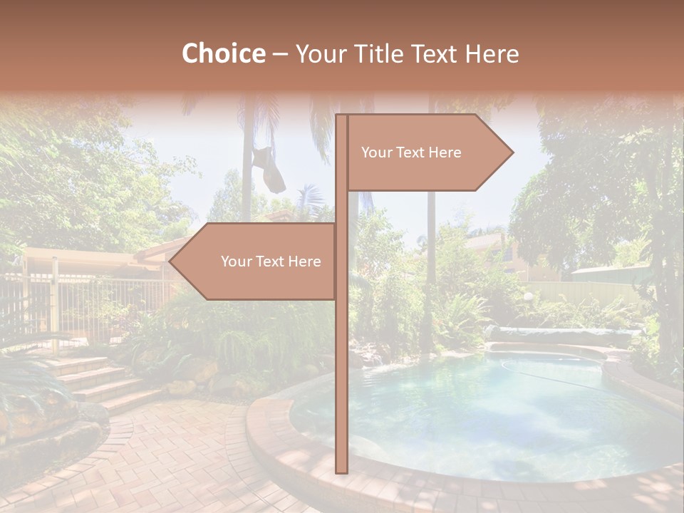 Blue Back Tropical PowerPoint Template