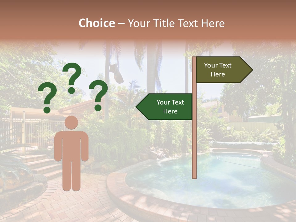 Blue Back Tropical PowerPoint Template