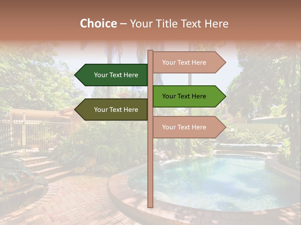 Blue Back Tropical PowerPoint Template