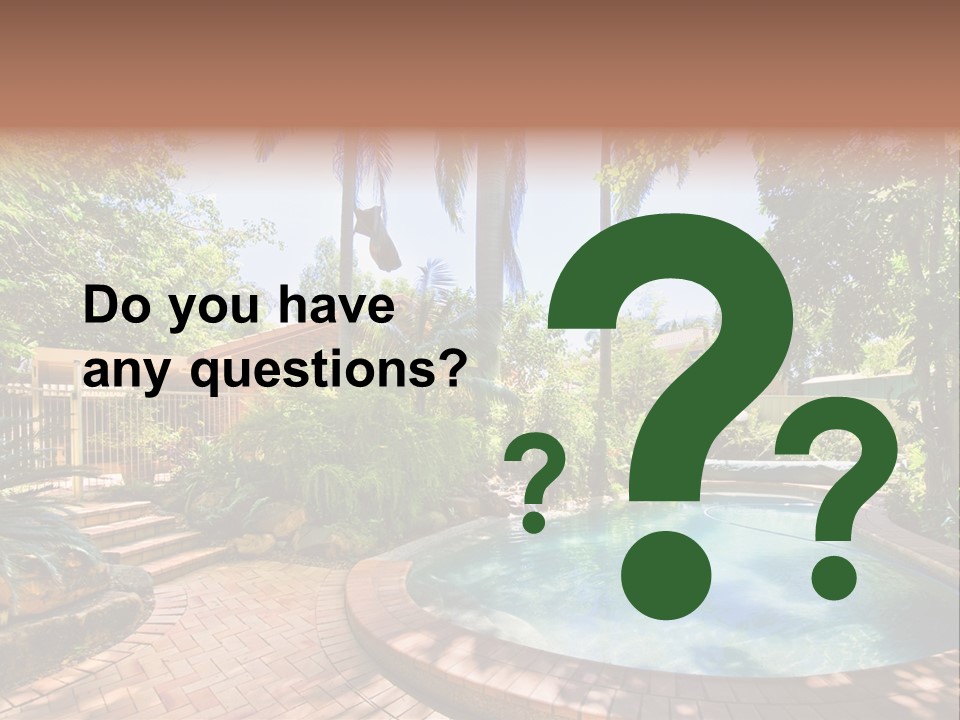 Blue Back Tropical PowerPoint Template