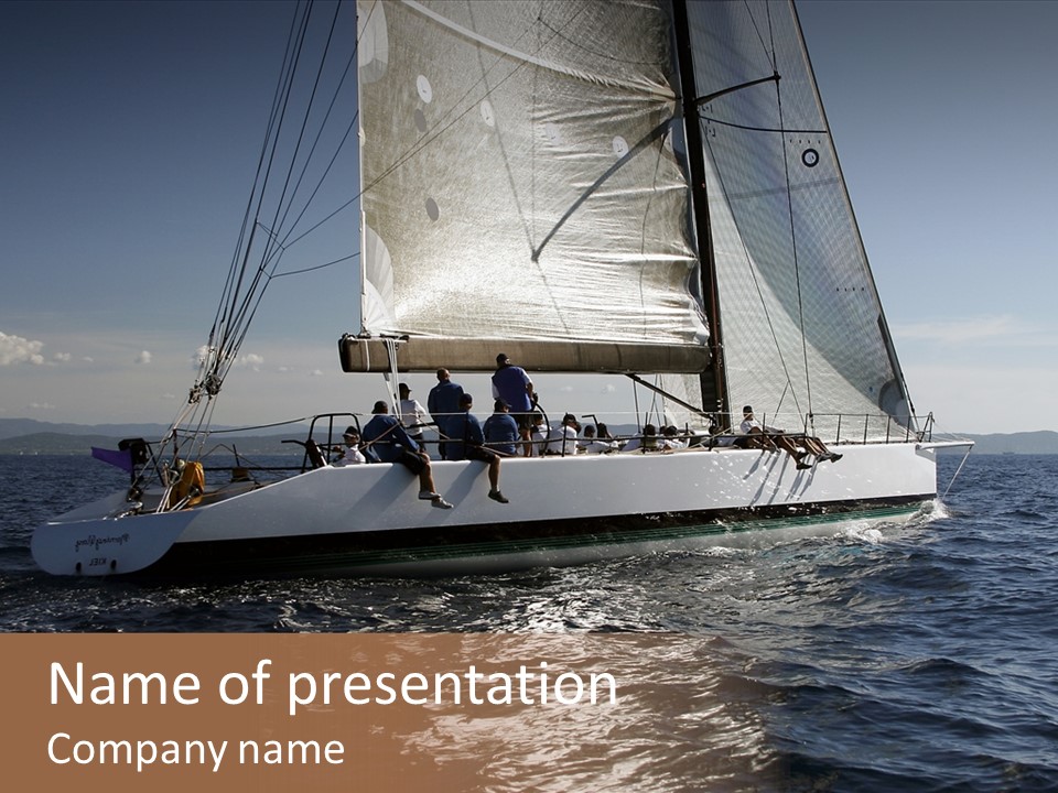 Veil Sail Yacht PowerPoint Template