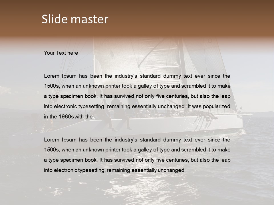 Veil Sail Yacht PowerPoint Template