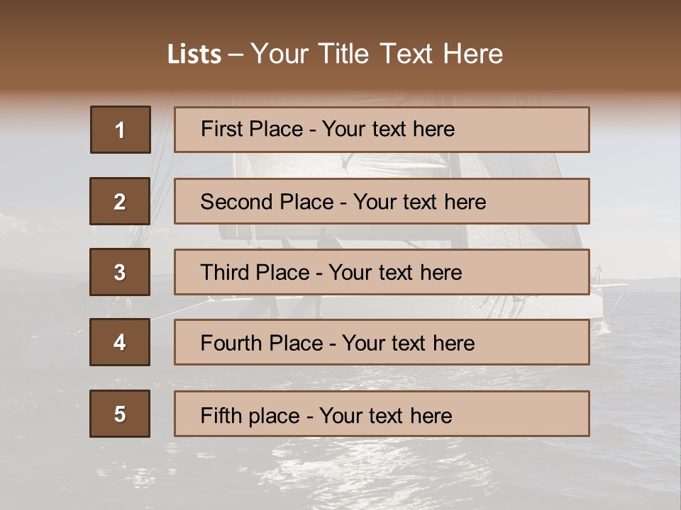 Veil Sail Yacht PowerPoint Template
