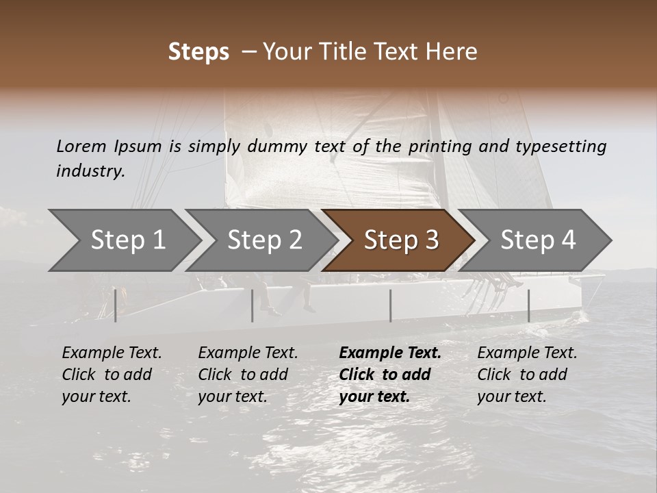 Veil Sail Yacht PowerPoint Template