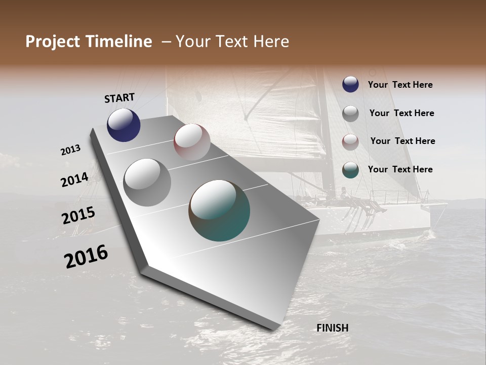 Veil Sail Yacht PowerPoint Template