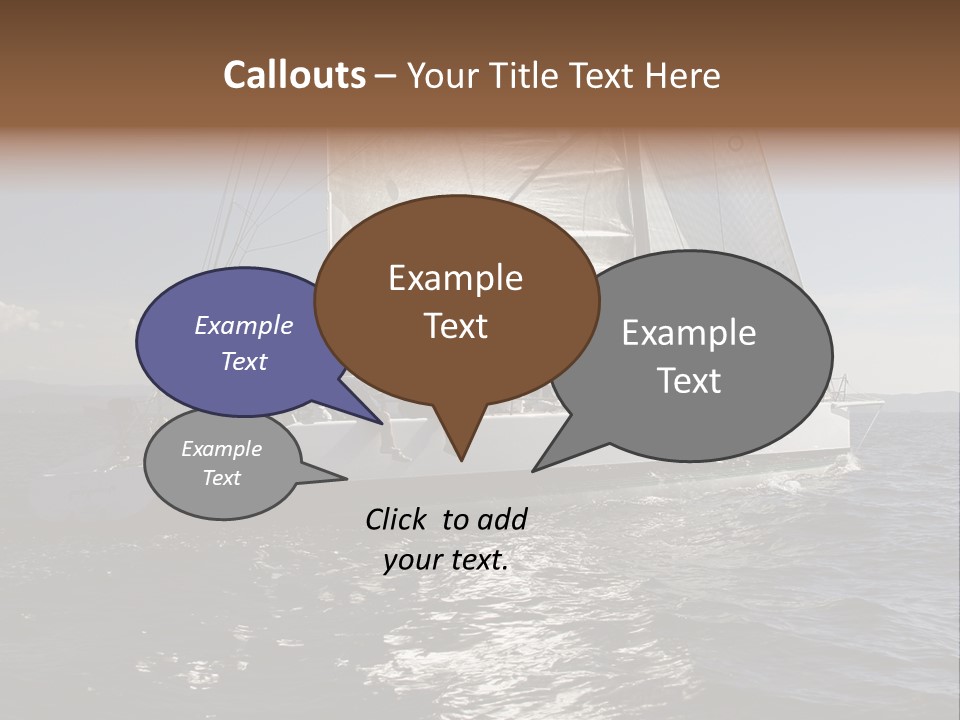 Veil Sail Yacht PowerPoint Template