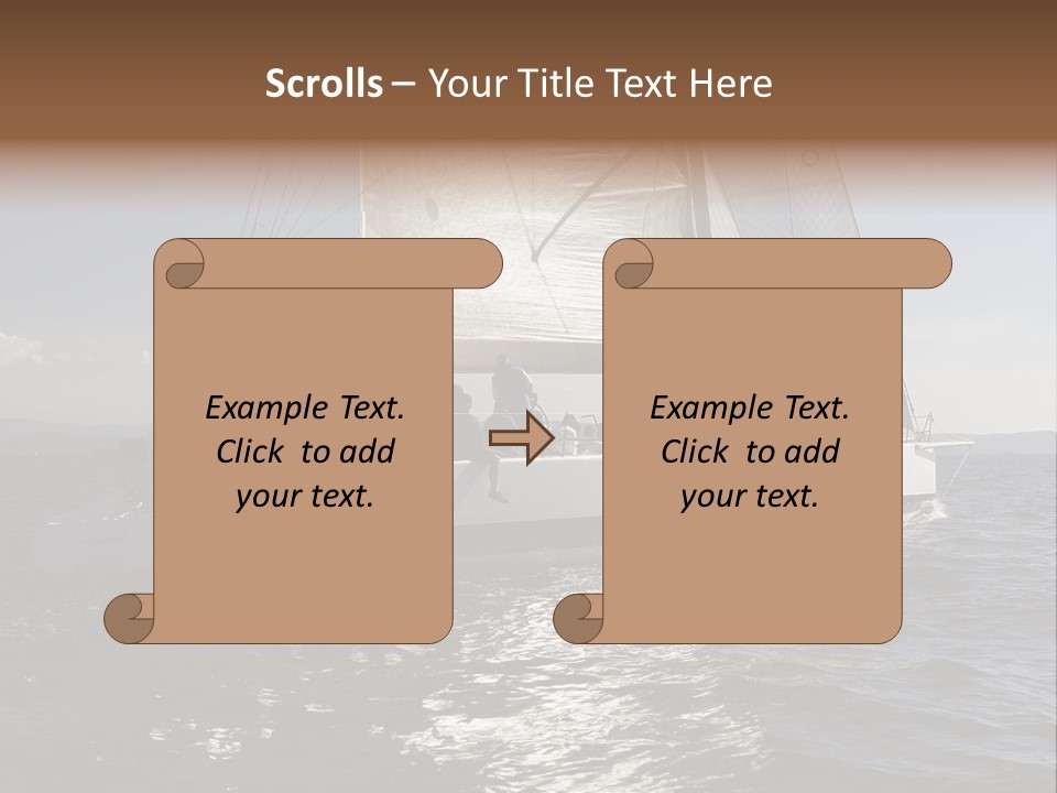 Veil Sail Yacht PowerPoint Template
