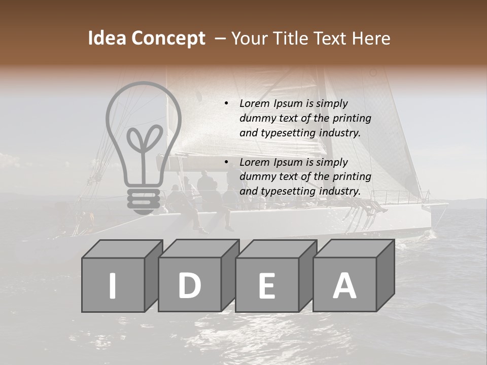 Veil Sail Yacht PowerPoint Template