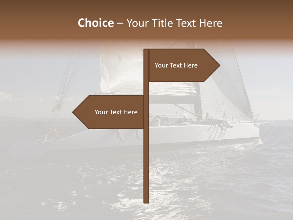 Veil Sail Yacht PowerPoint Template