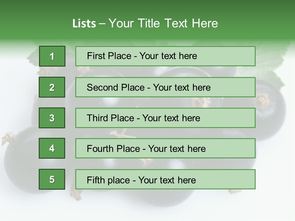 White Berry Food PowerPoint Template
