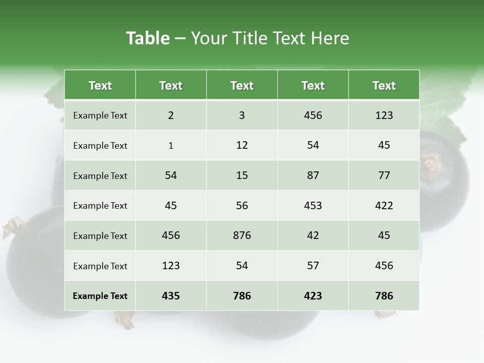 White Berry Food PowerPoint Template