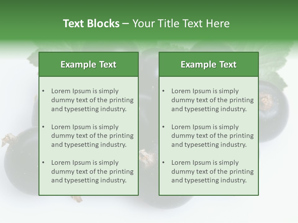 White Berry Food PowerPoint Template